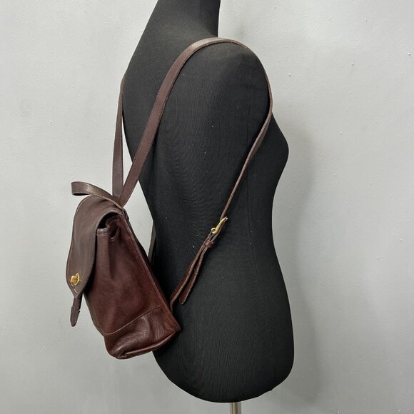 Vintage Coach Mini Backpack Daypack 9960 Brown Leather G8I-9960 Bag Purse - Picture 3 of 14